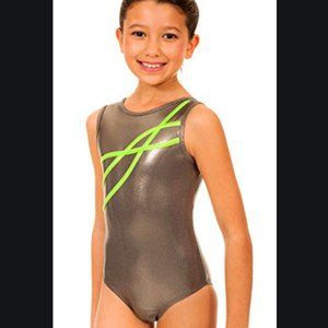 Tumble Wear Girls Sofia Leotard (Gun Metal Grey)